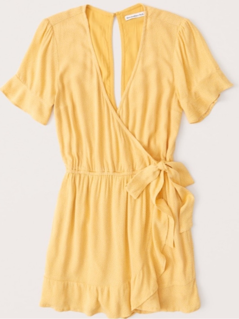 Abercrombie & Fitch Mustard Yellow Wrap Romper size XS - Picture 2 of 7